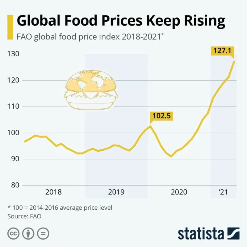 Foods that have risen the most during the pandemic