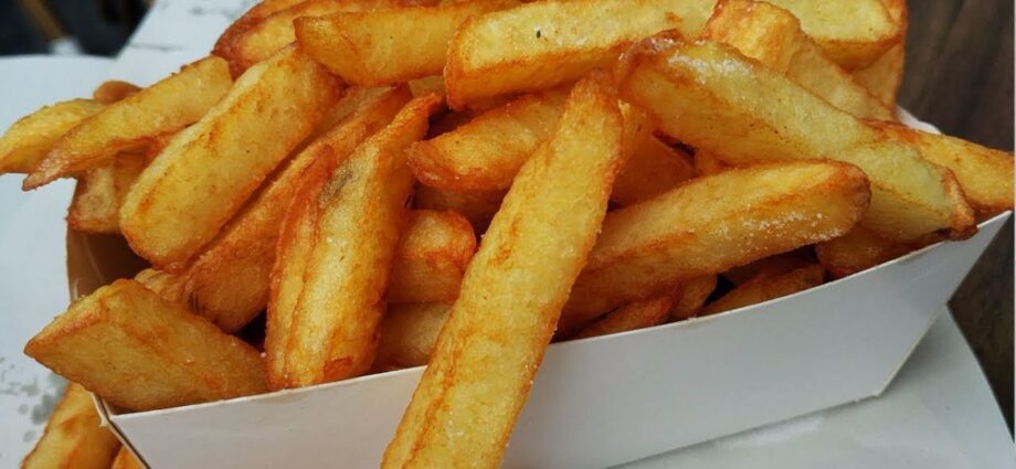 French fries at home. Video