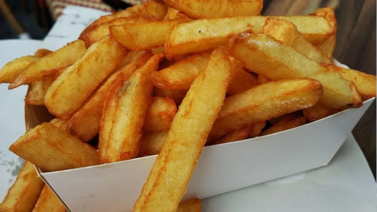 French fries at home. Video