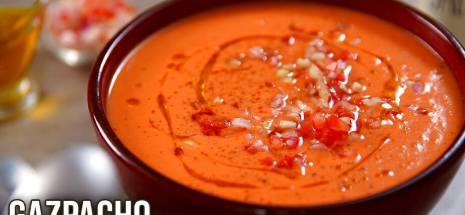 Gazpacho &#8211; tomato puree soup. Video