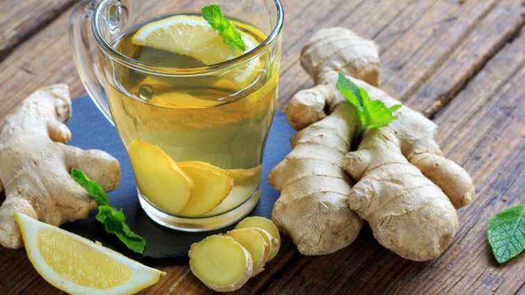 Ginger tea for colds (tea with ginger against viruses)