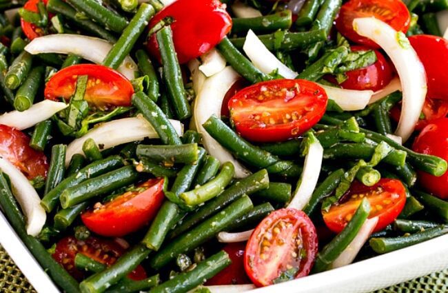 Green bean salad. Video