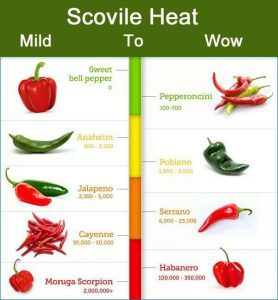 Green hot peppers: grade