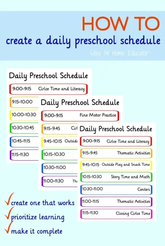 Groups of short-term stay in kindergarten for a child: daily regimen