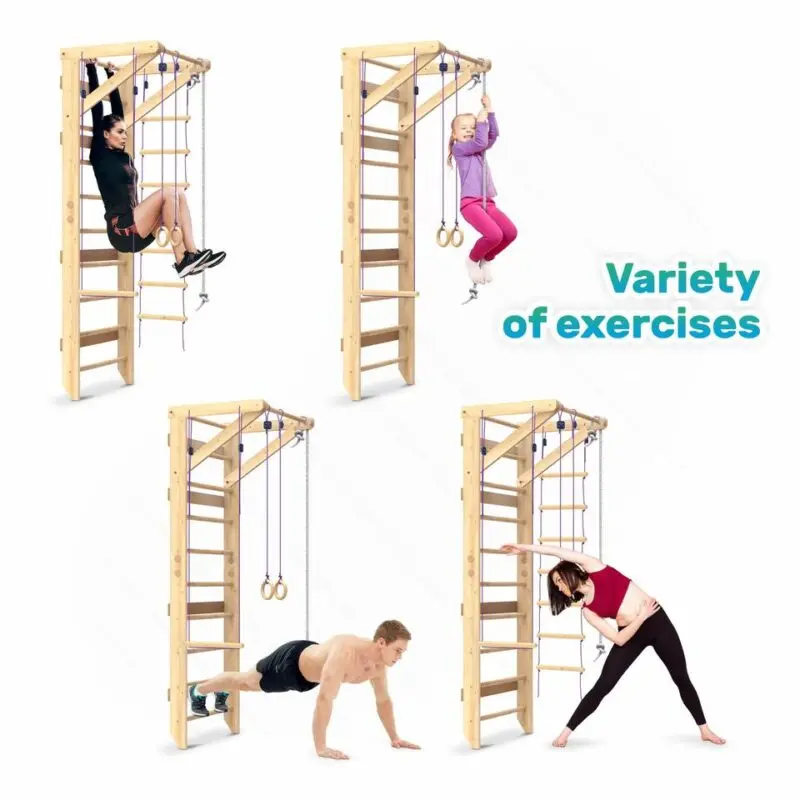 Gymnastic exercises on the Swedish wall for children: what you can do