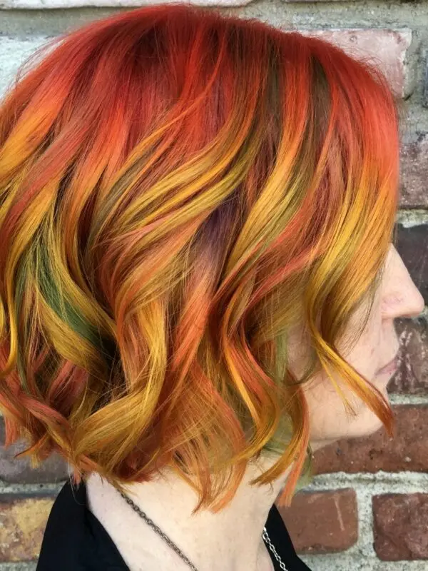 Hair coloring: fall colors