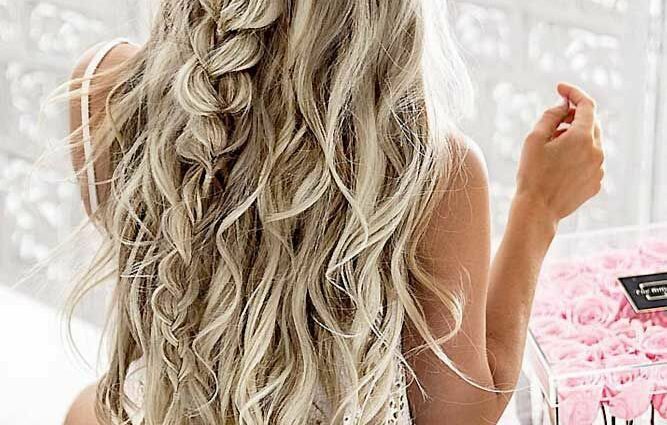 Hairstyle for long hair at the prom. 105 photos and videos