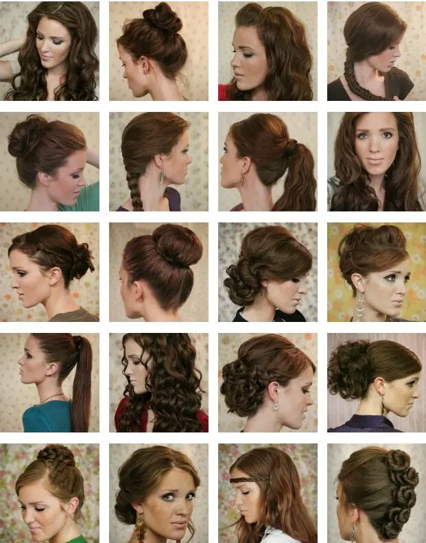 Hairstyles for hair in the style of the 60s. Video