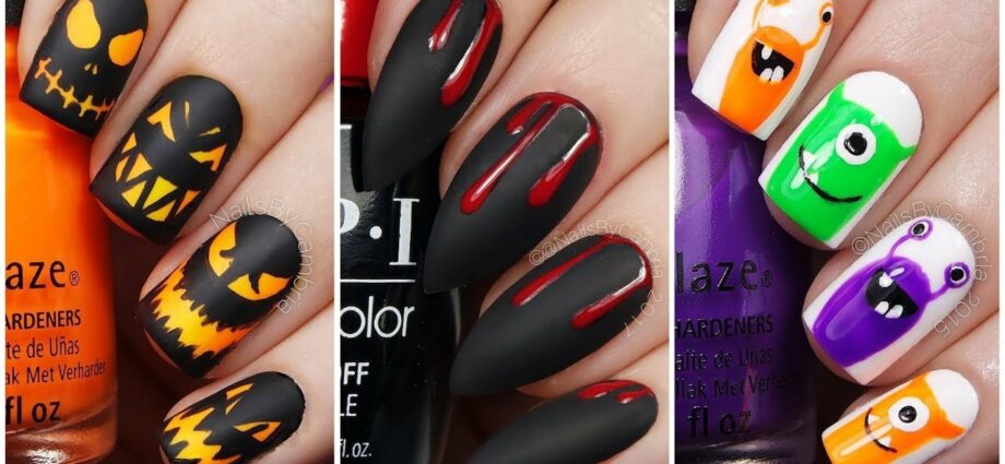 Halloween manicure design