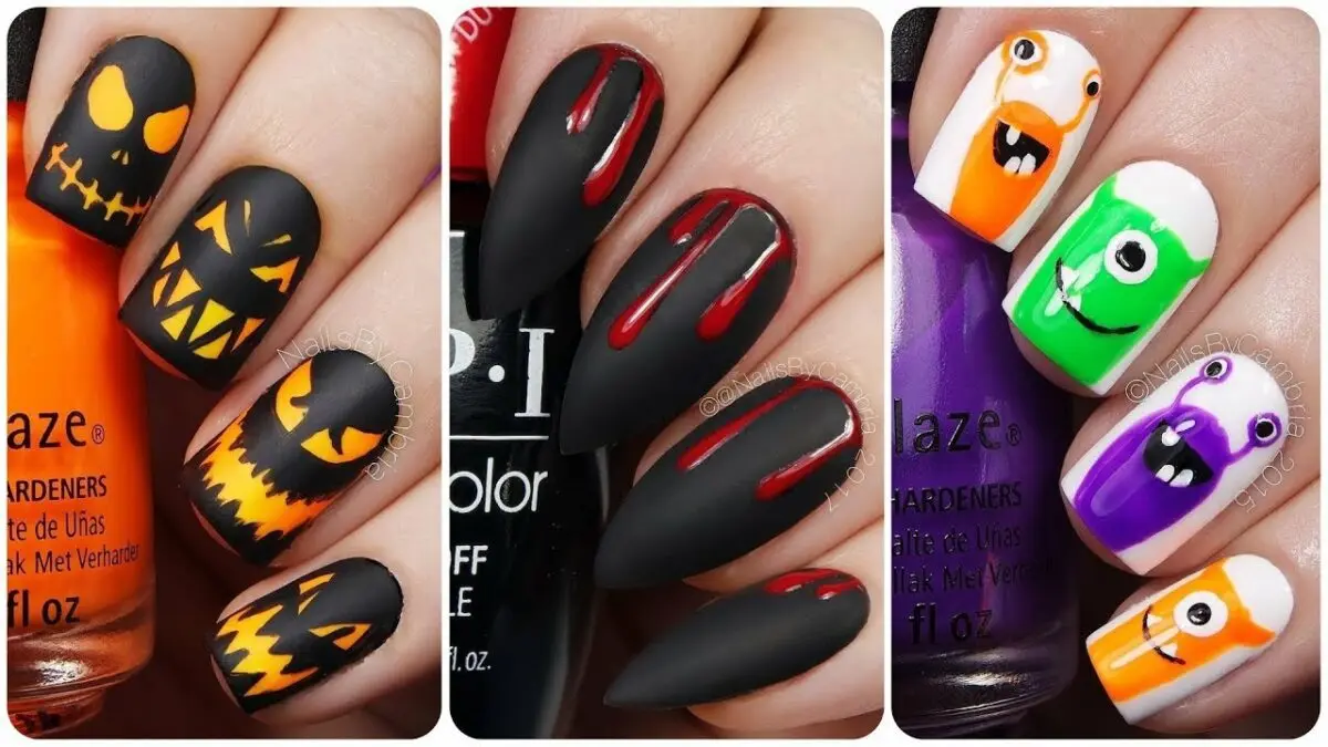 Halloween manicure design