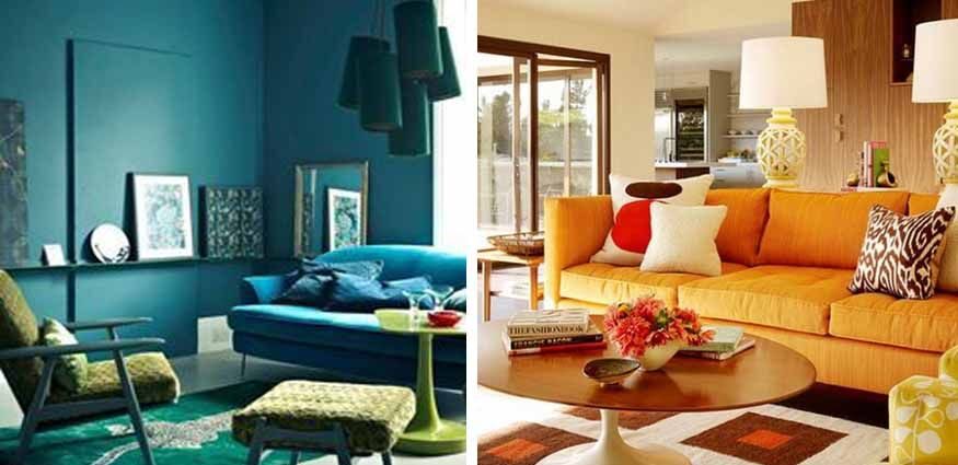 Harmonious color combination in the interior: photo