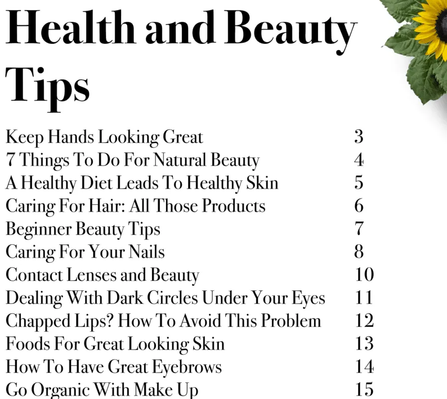 Health &#038; Beauty Tips
