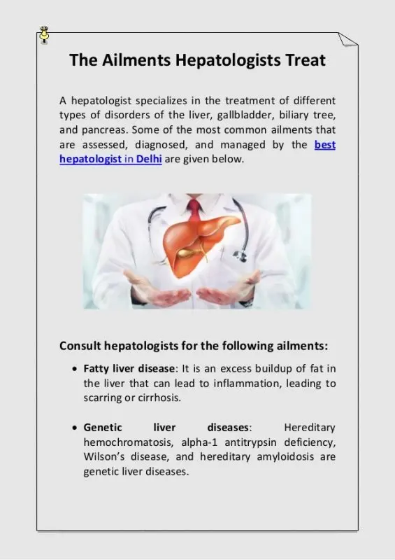 Hepatologist: why and when to consult?