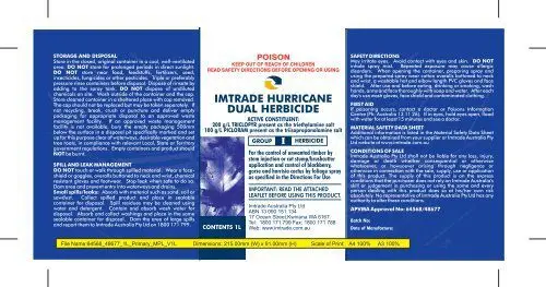 Herbicide Hurricane: instructions for use