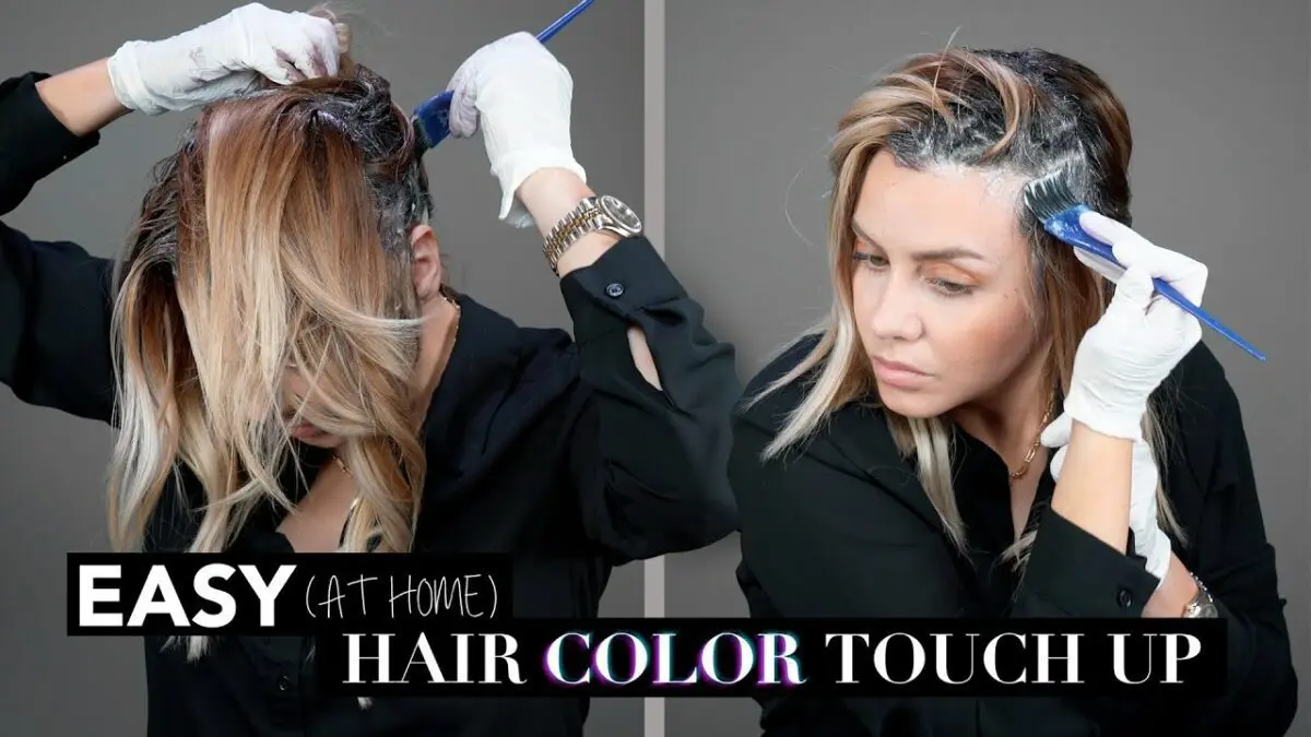 Highlighting hair roots at home. Video tutorial