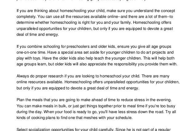Home schooling: a choice, but under what conditions?