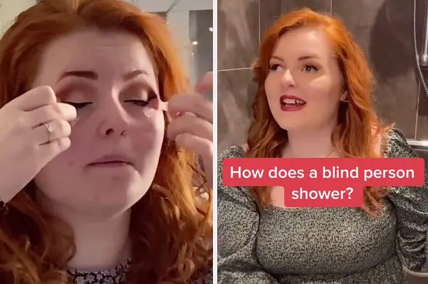 How a 24-year-old totally blind girl touches professional makeup