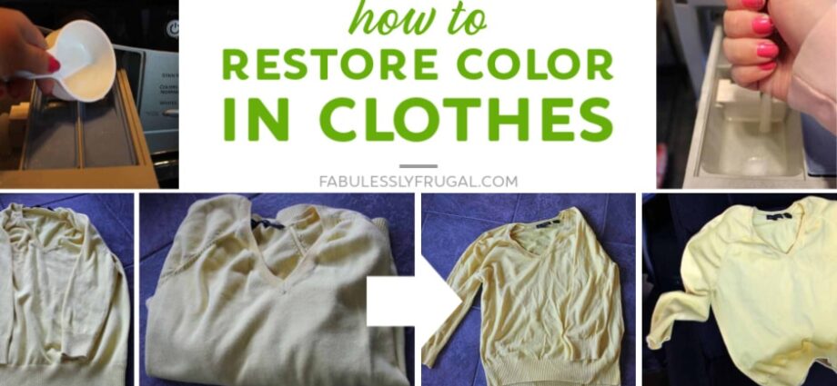 Comment restaurer la couleur de mes vêtements ?