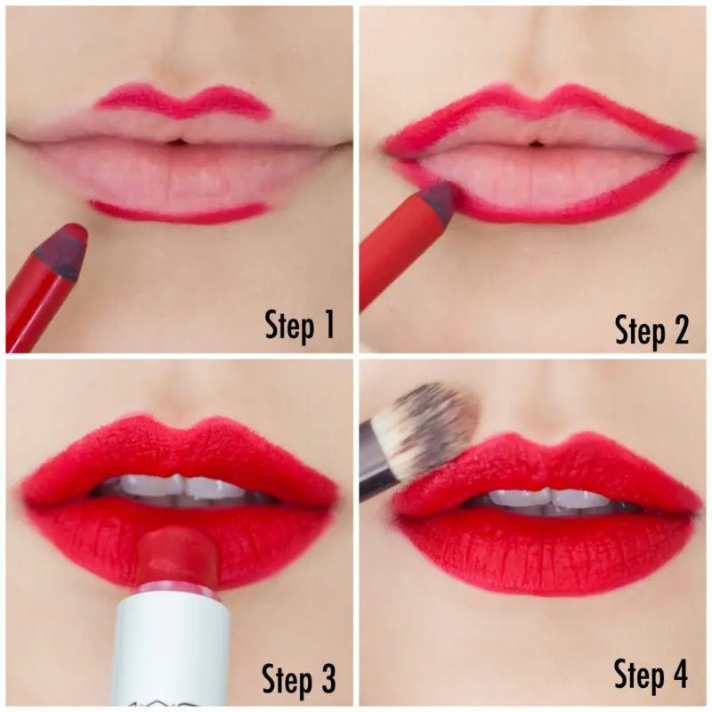 How to apply red lipstick on your lips