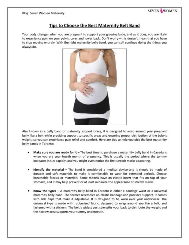 How to choose the right maternity bandage