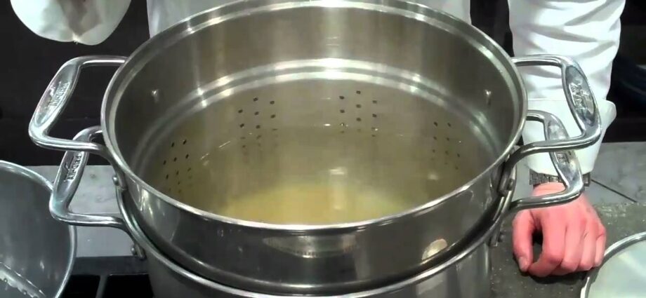 How to cook pasta in a double boiler? Video