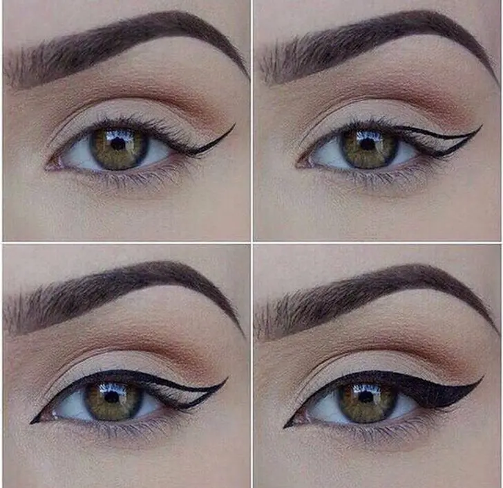 How to draw arrows with eyeliner