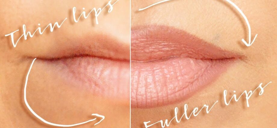 Како да ги зголемите тенките усни со шминка. Видео