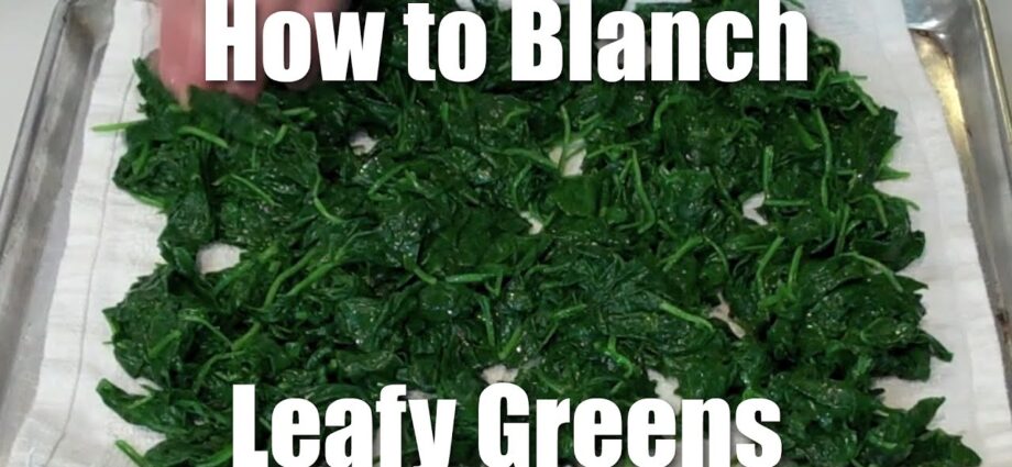 How to freeze greens. Video