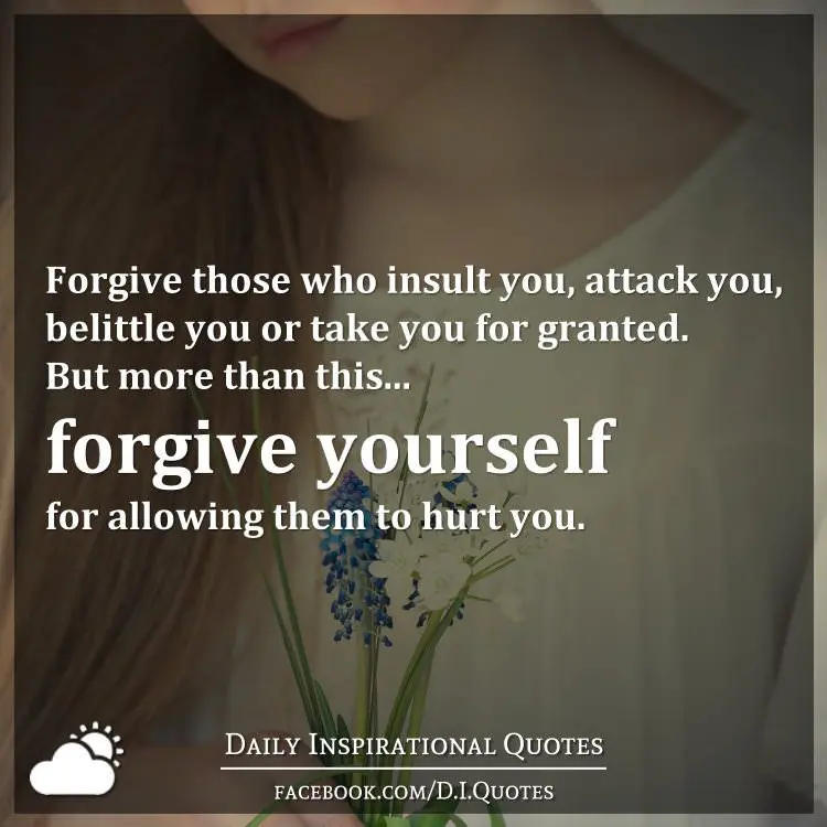 How to learn to forgive insults