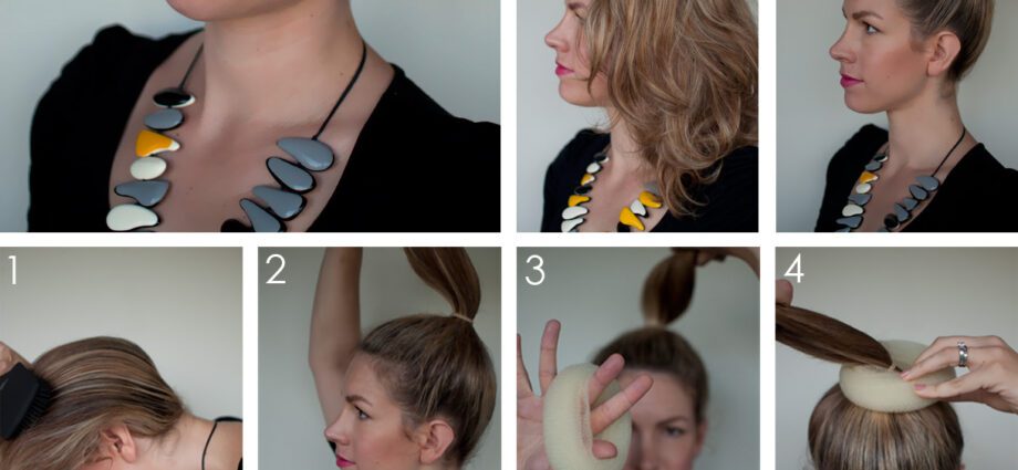 How to make a bun on your head? Video, photo, step-by-step master classes