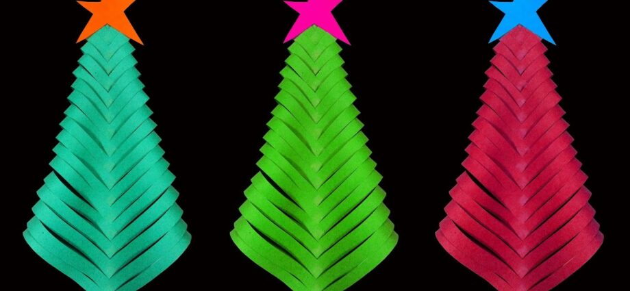 How to make a Christmas tree with your own hands is simple and easy, video