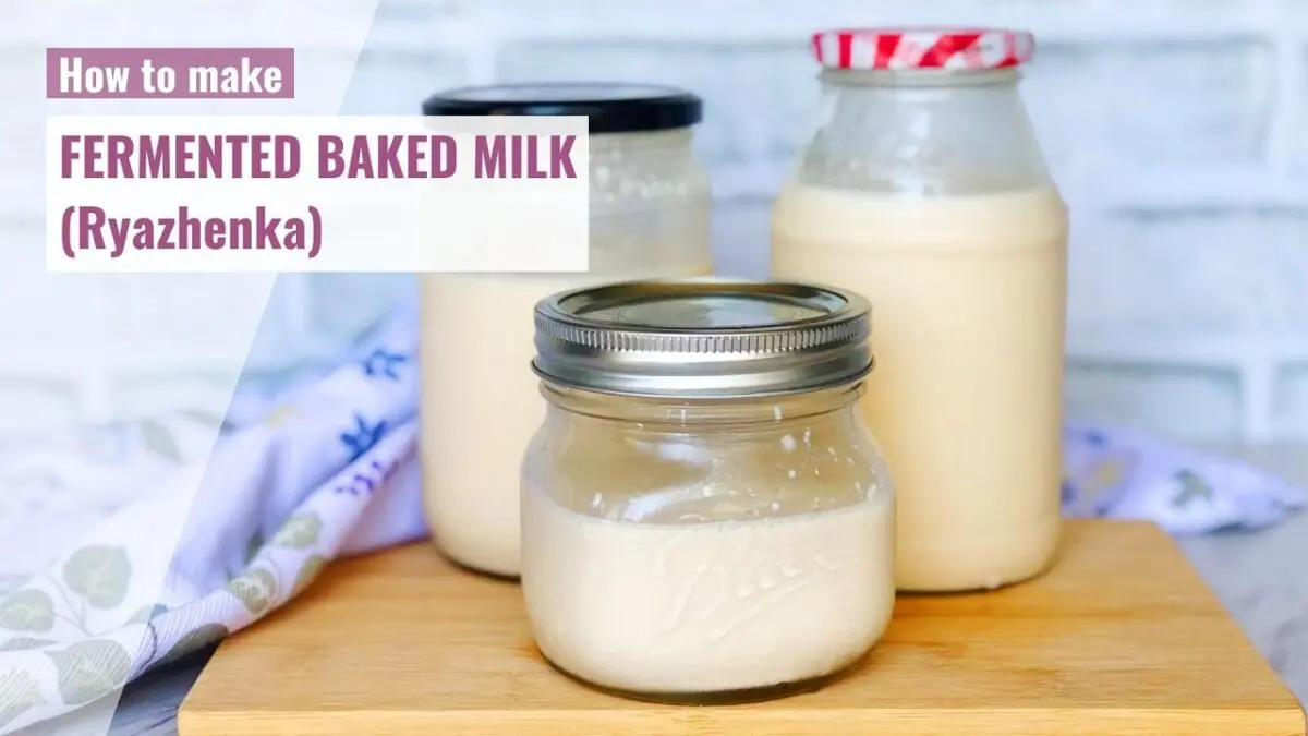 How to make fermented baked milk? Video recipe