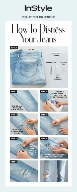 How to make ripped jeans at home