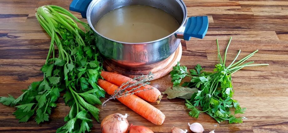 How to make vegetable broth. Video