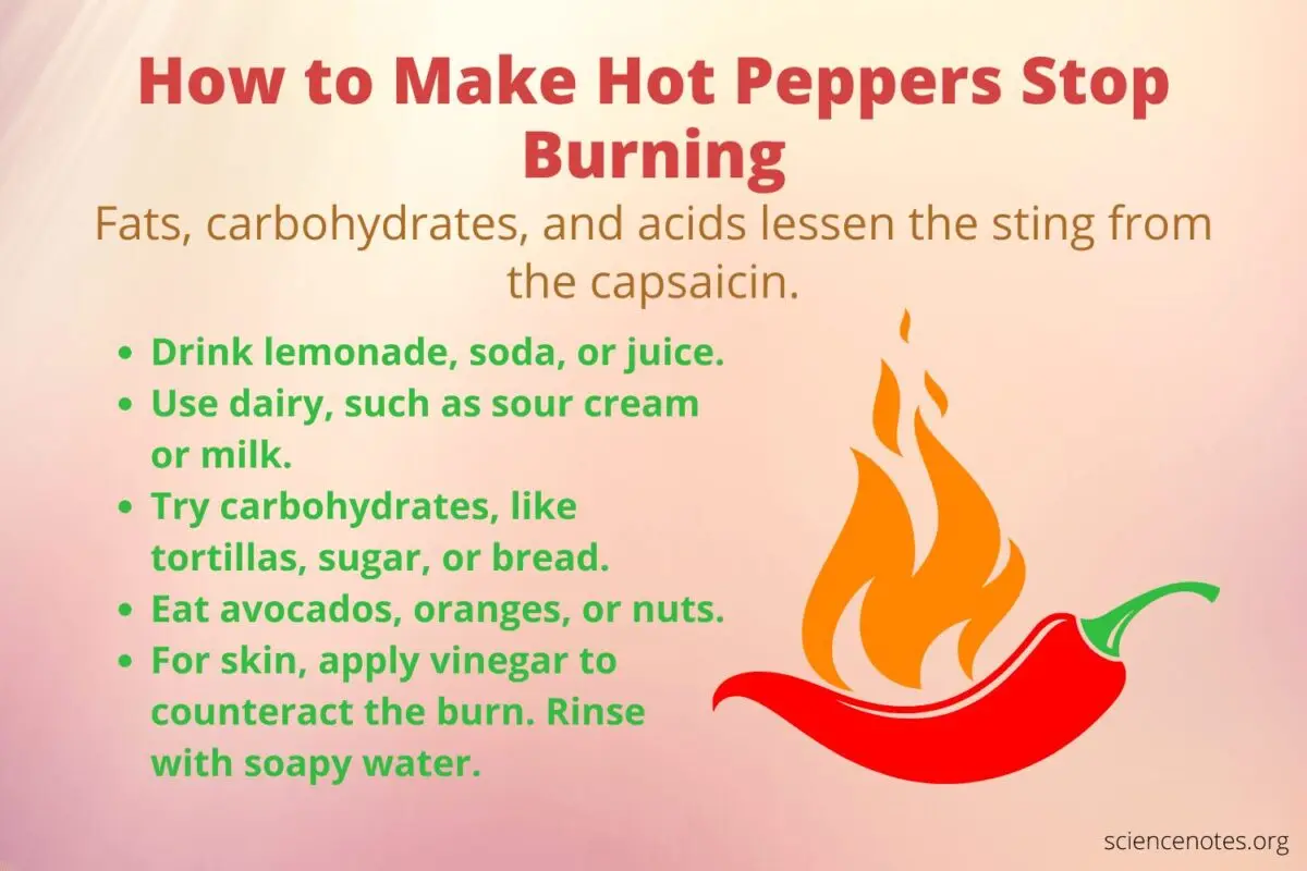 How to neutralize hot peppers