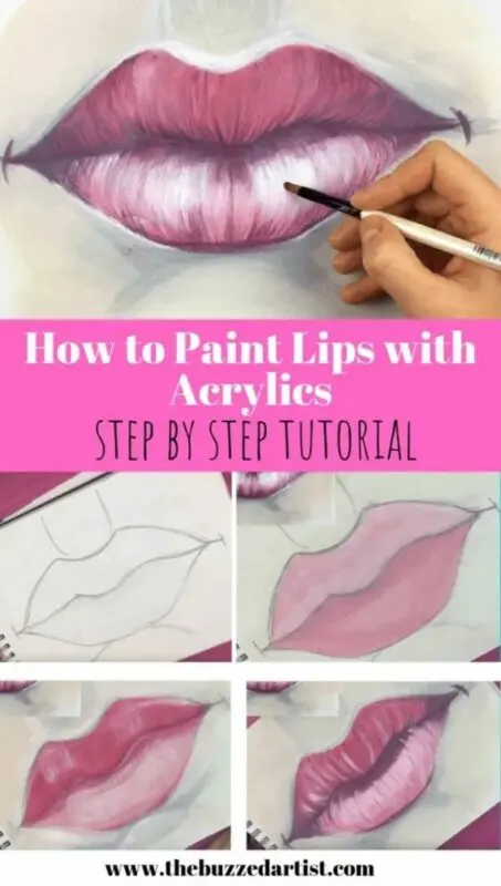 How to properly paint lips with a pencil instead of lipstick: video