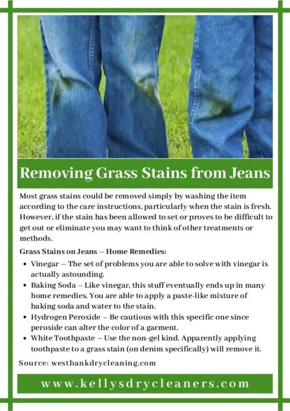 How to remove grass from jeans, how to remove grass