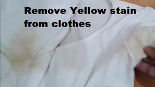 How to remove yellow stains from clothes? Video