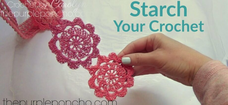 How to starch a crocheted napkin video