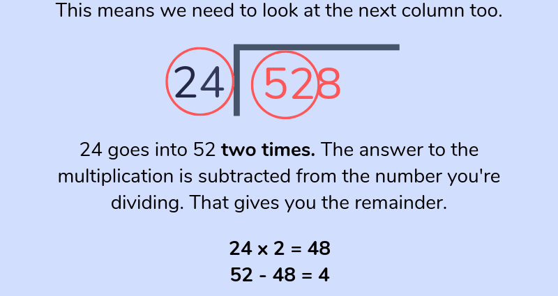 How to teach a child to divide by a column correctly, class numbers