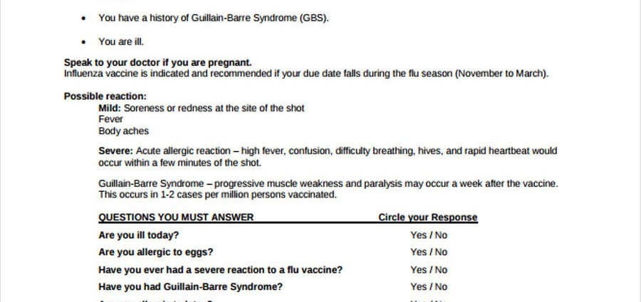 How to write a free-form vaccination refusal: form, sample, flu, akds