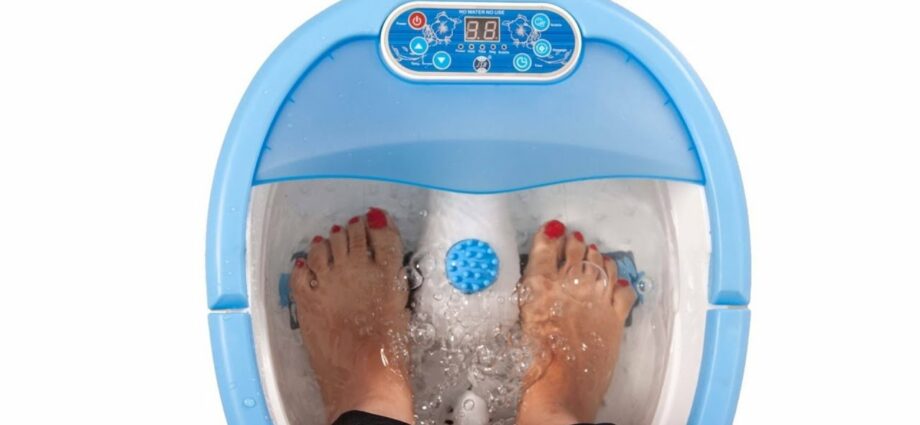 Hydromassage foot baths. Video