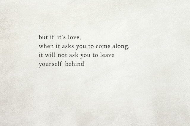 &#8220;If your partner asks you for time to think if he loves you, he doesn&#8217;t do it&#8221;