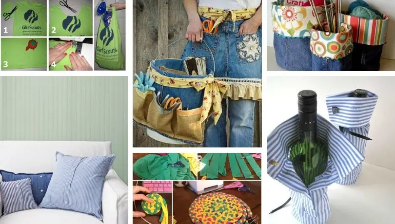 Interior decor from old clothes