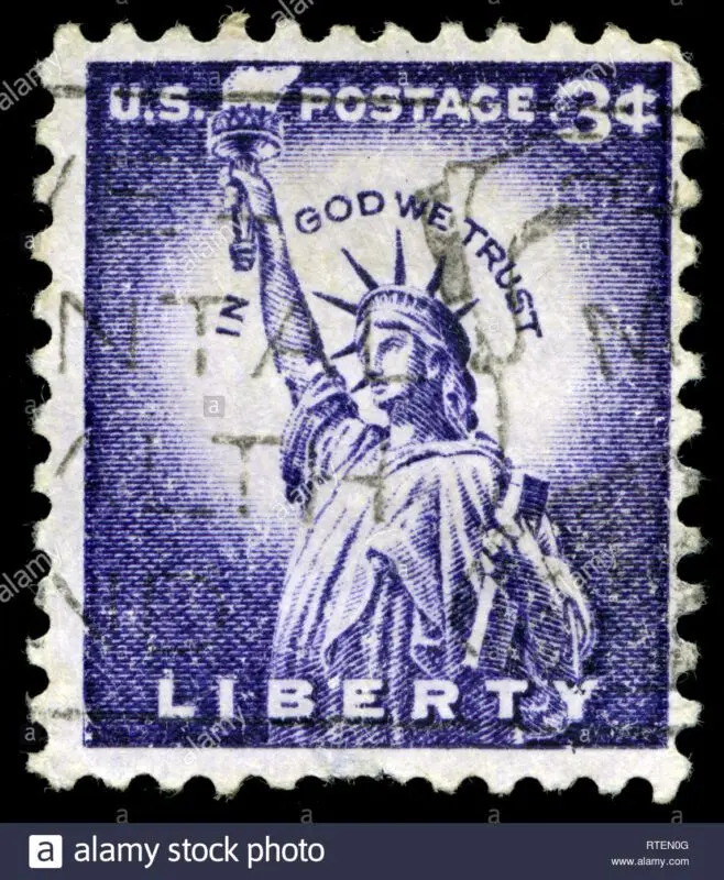 Issue of postage stamps in the USA