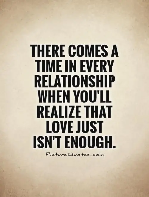 &#8220;It is not true that relationship problems can be solved in bed&#8221;