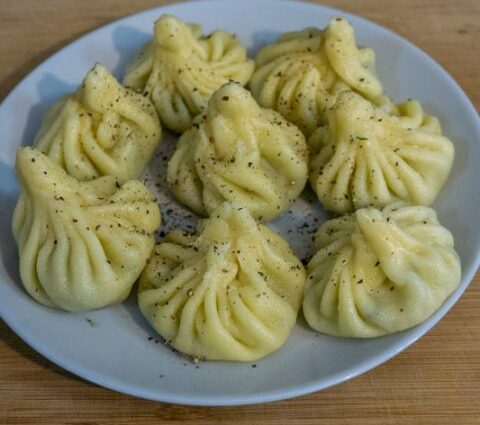 Khinkali on a double boiler: video recipe