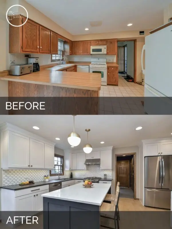 Kitchen remodeling: before and after renovation