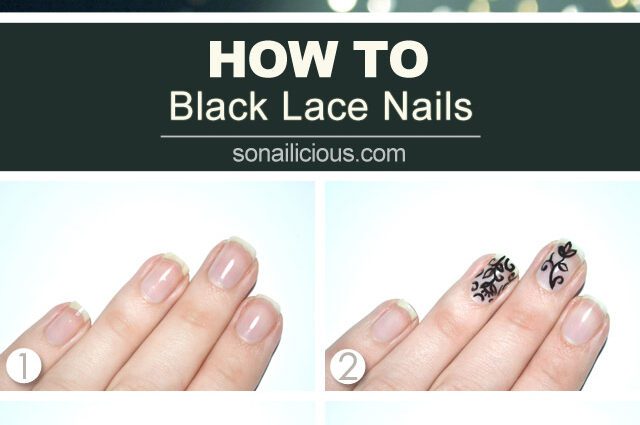 Lace pattern on nails: how to draw? Video