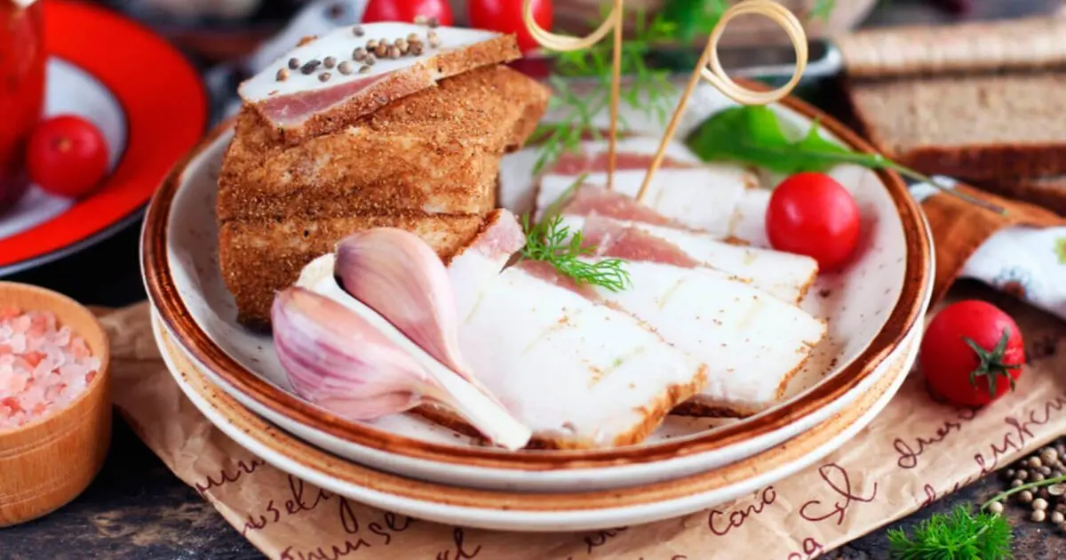 Lard in brine. Video recipe